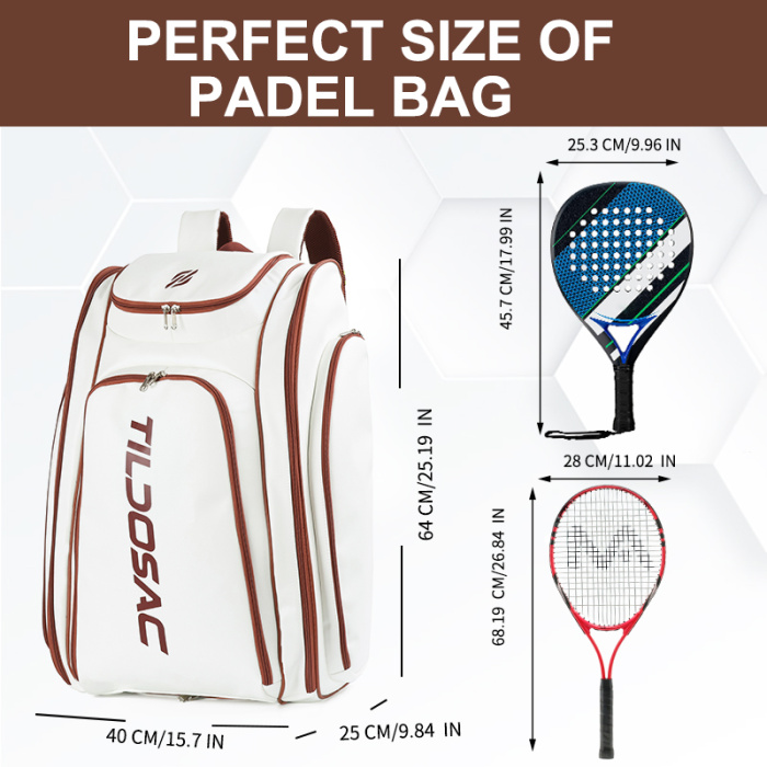 Durable Padel Bag with Extra Storage