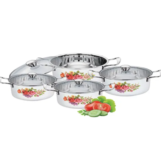 Stainless Steel Cookware Set with Glass lid