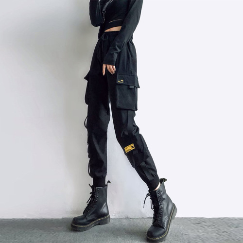 Frauen Overalls Black Pants Punk Style Custom Wholesale