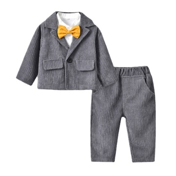 Solid color cotton children's corduroy suit
