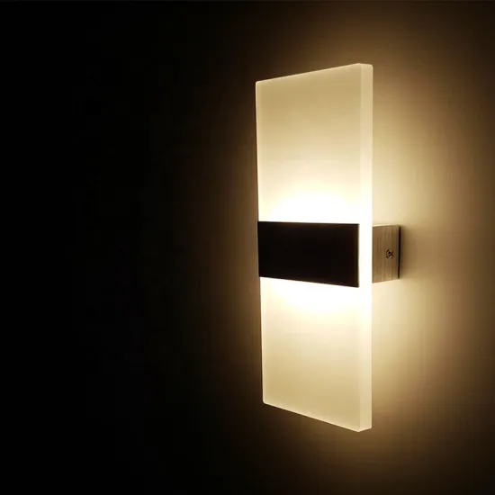 Modern LED Wall Light for Indoor Living Room Reading - Acrylic Decorative Wall Bracket