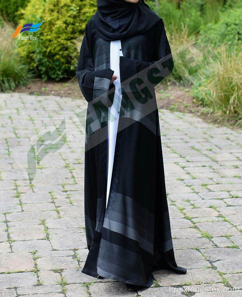 100 % 폴리 에스터 Nida Formal Black Dubai Abaya Fabrics