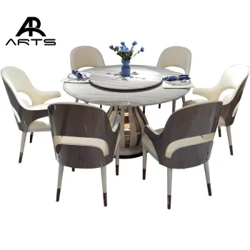 High-Quality Round Dining Set with Marble Furniture for Dining Rooms