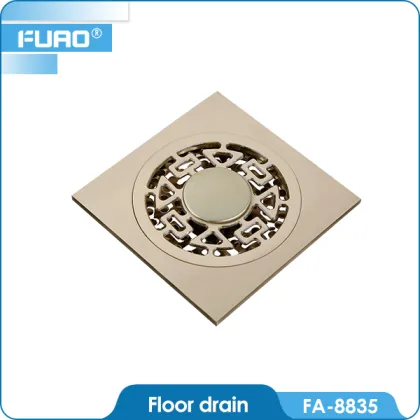 FUAO bathroom brass ideal floor drain