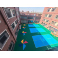 Piso esportivo modular suspenso para quadras de pickleball