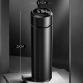 Bouteille d'eau intelligente en acier inoxydable de 500 ml avec affichage de température LED