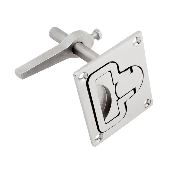 Marine Stainless steel 316 boat locking pull Hatch Latches Turning Lock Lift Handle Slam Latch