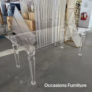 2024 Clear Acrylic Guess Wedding Dining Table - 10 to 12 Seats