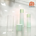 Botellas de tóner cosmético esmerilado verde degradado