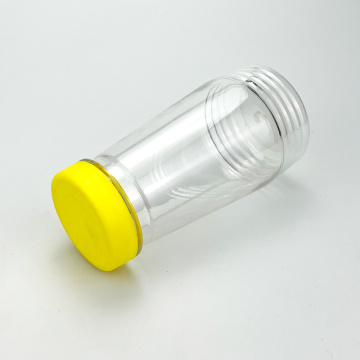 10 oz 8oz BPA gratis lege doorzichtige plastic jam flesglazen pot met schroefdeksel