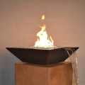 gas beach fire pit waterfall bowl fire pit