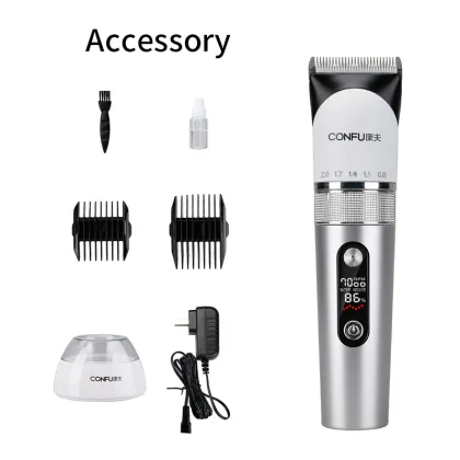 CONFU Wireless Metal Electric Hair Clippers - Professional Cordless Trimmer for Men