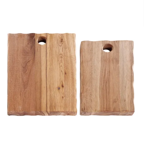 Wood chopping board with portable hole