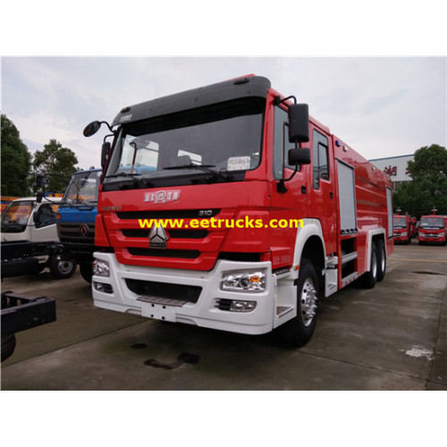Camiones de lucha contra incendios HOWO de 15 m3 y 340 hp