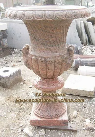 Pink Marble Flower Pot