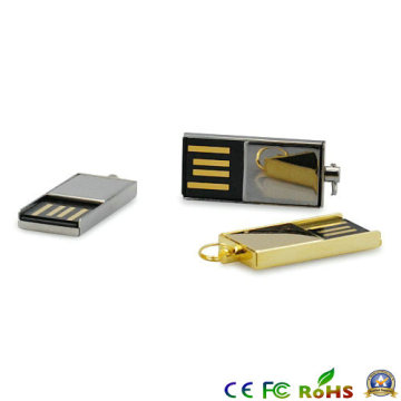 Mini métal tournantes or & argent USB Flash Disk Uwin-091