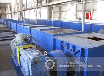 Steel shot apron conveyor