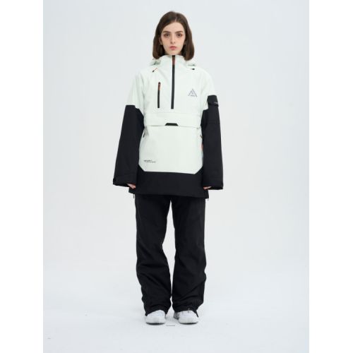 Skiwear feminino solteira e tábua dupla encapuzada