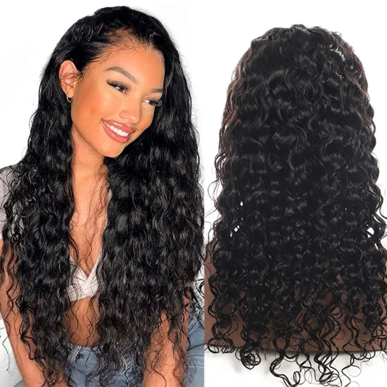 Wholesale Human Hair Lace Front Wigs Wholesale Human Hair Vendors  Water Wave Womens Wigs for Black Women