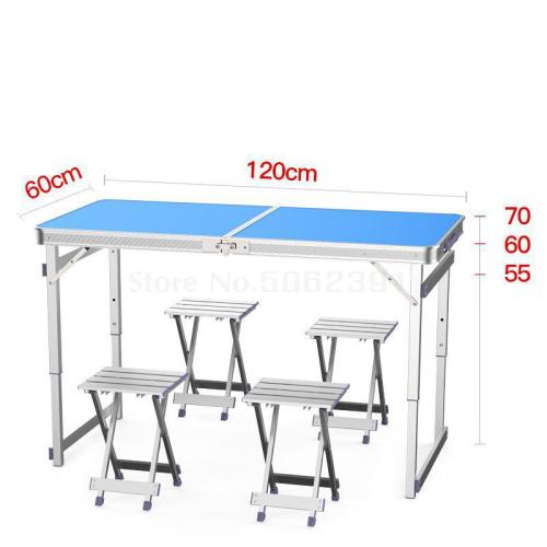 Folding table stall outdoor folding table home simple folding dining table chair portable push small table