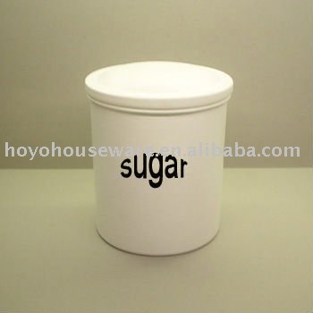 white sugar airtight canister