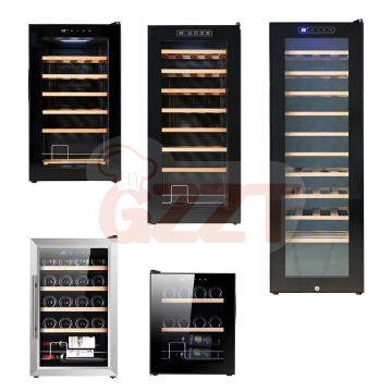 Black Compressor Wine Refrigerator with Humidity Control, 70 Litres, 24 Bottles Capacity