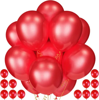 Red pearl latex balloons