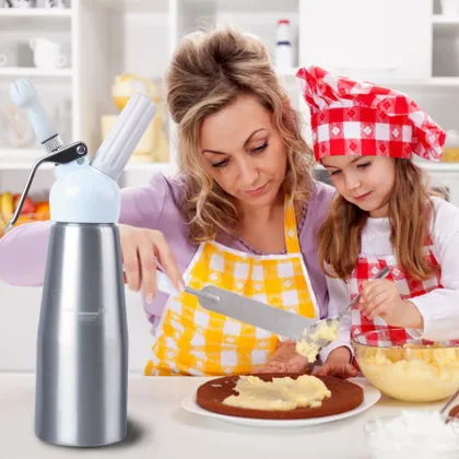 Custom LOGO Aluminium 500ML Whip Cream Dispenser with Decorating Tips