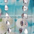 13 * 18MM Charm White Acryl Teardrop Prisma Spacer Mirror Facettierte Perlen Schnur