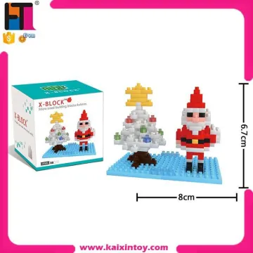 novel gifts christmas tree plastic creative building block toys for kids