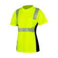 Ladies' Hi Vis Work Safety Shirt V Neck