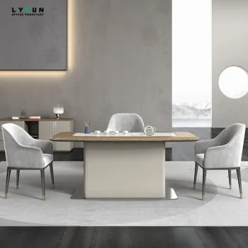 Modern Simple Office Tea Table and Chair with Marble Coffee Dining Table