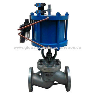 Pneumatic globe valve, medium pressure, medium temperature