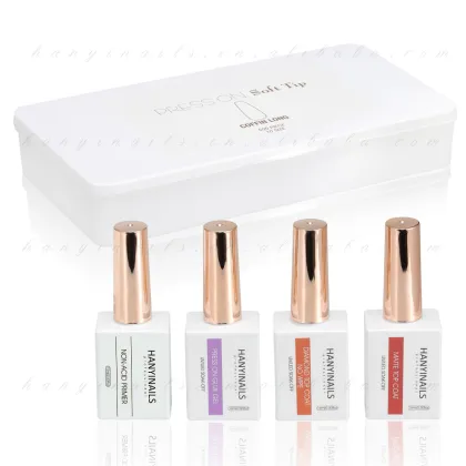 Hanyinails Full Cover Nail Tips Nude Color Press On Gelly Tips