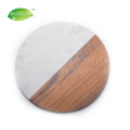 Tabla de corte de madera de acacia de mármol personalizada