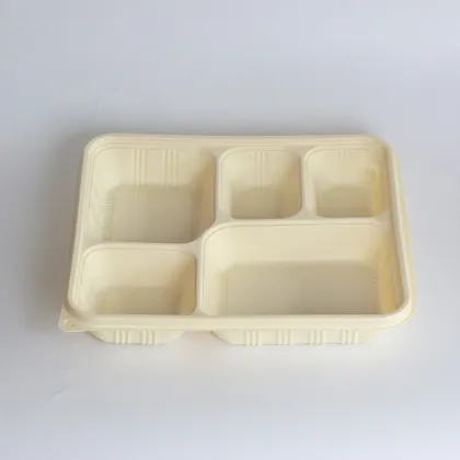 Biodegradable Duck Burger and Chicken Wings in Rice Lunch Box