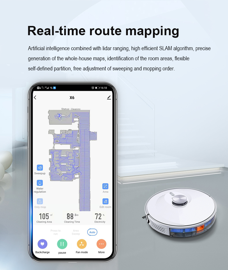 Roborock Laser robot web mop vacuum cleaner