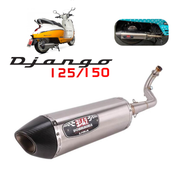 Paip ekzos yoshimura untuk peugeot django 125/150 pengubahsuaian udara yang disejukkan