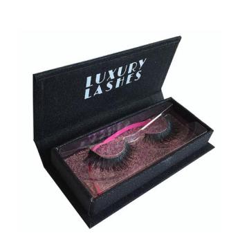 Custom Magnetic Eyelashes Black Glitter Box