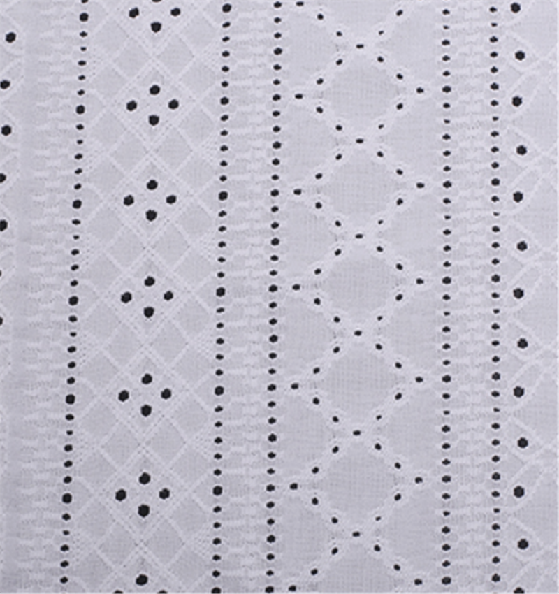 Embroidered knitted jacquard fabric. 1