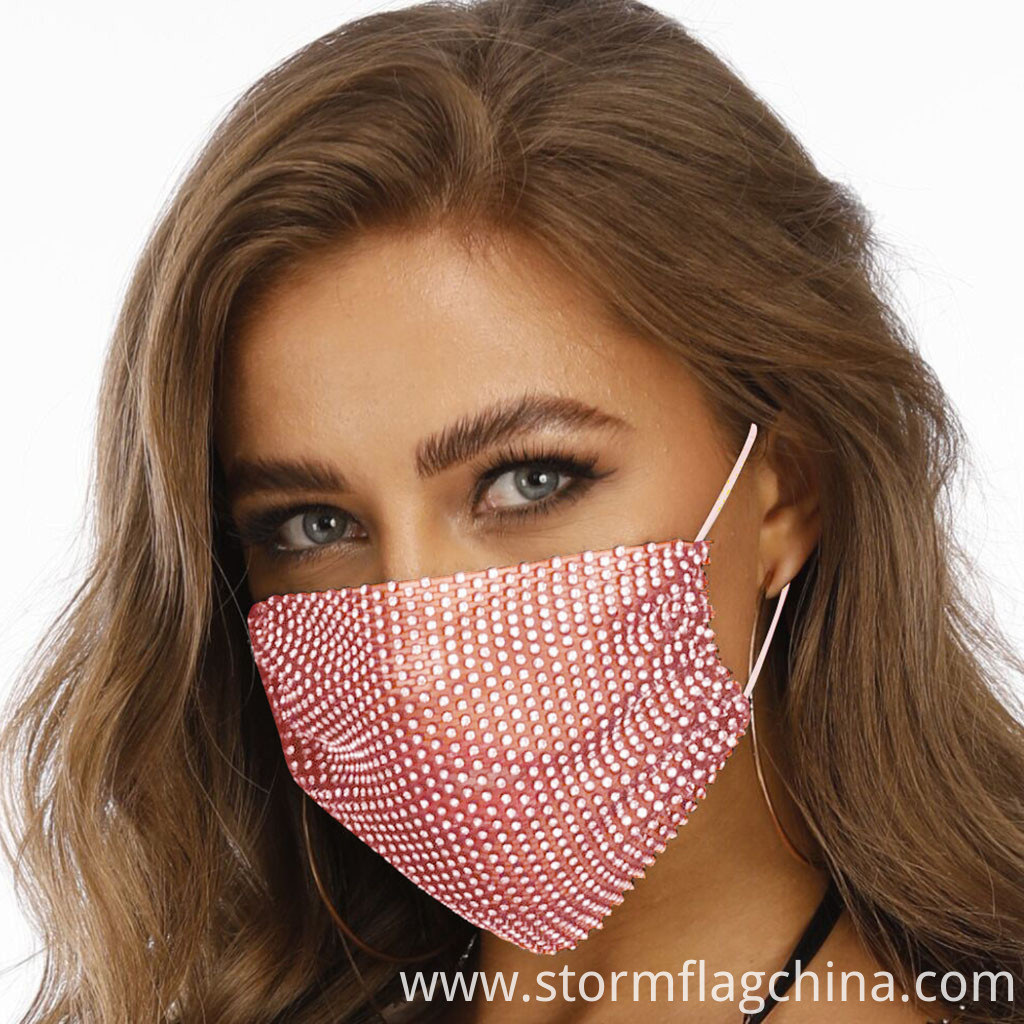 Crytal Decoration Facemask 