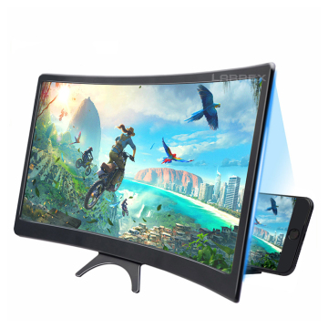 12 Inch 3X 3D HD Mobile Cell Phone Smartphone Enlarged Curved Screen Magnifier