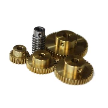 Customized High Precision CNC Machining Hobbing Small Worm Drive Gear Wheel Set