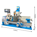 WEISS WBP250F-D / WBP250LF-D Variable Speed Combo Lathe & Mill With 3-Axis DRO
