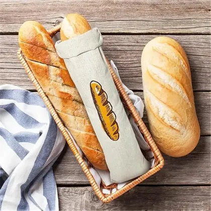 Eco friendly Reusable Lined Bread Bags for Homemade Bread Gift Giving Fresh Bread bag