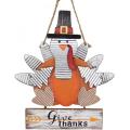 Turkey Shape Wooden Board Carved Give Thanks