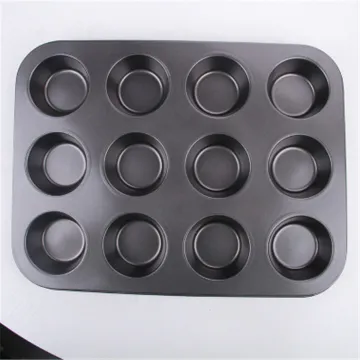 12 cups Baking Tray Carbon Steel Muffin Pan