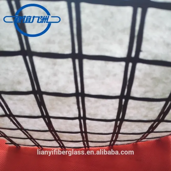 Glassfiber Geogrid 50/50kn With Nonwoven Geotextile 120g