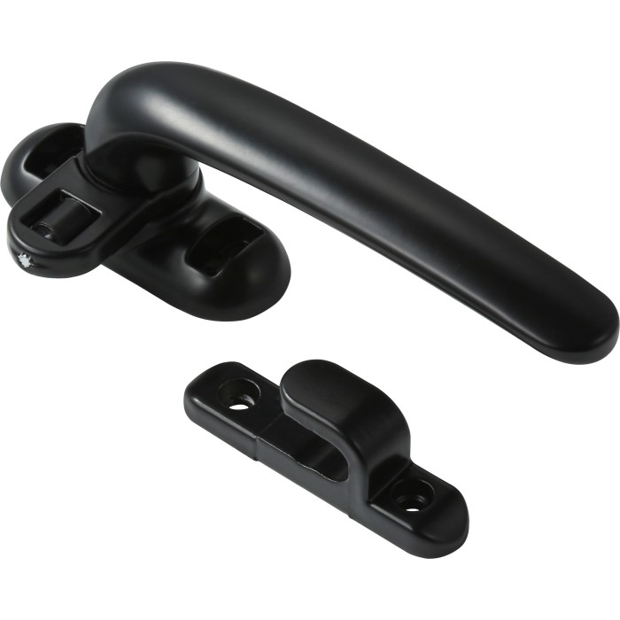 Одноточечная оконная ручка с фиксатором