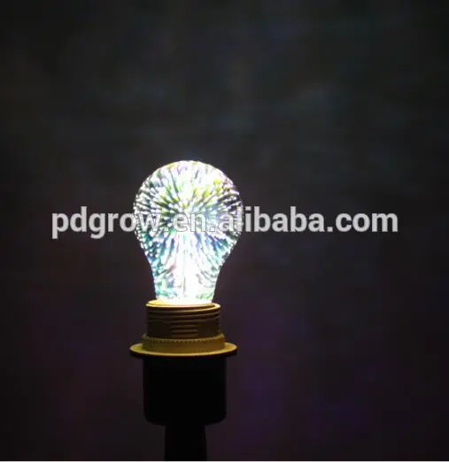 clear grass 3.5W A60 3D firework bulb 220v ball lamp